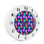 Neon EDM Zig Zag Pineapple Pattern Print Alarm Clock