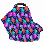Neon EDM Zig Zag Pineapple Pattern Print Baby Seat Cover