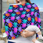 Neon EDM Zig Zag Pineapple Pattern Print Baby Seat Cover