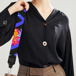 Neon EDM Zig Zag Pineapple Pattern Print Bag Strap