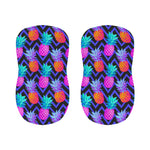 Neon EDM Zig Zag Pineapple Pattern Print Bar Stool Covers