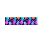 Neon EDM Zig Zag Pineapple Pattern Print Bed Runner