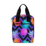 Neon EDM Zig Zag Pineapple Pattern Print Bible Tote Bag