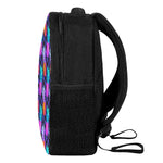 Neon EDM Zig Zag Pineapple Pattern Print Casual Backpack