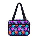 Neon EDM Zig Zag Pineapple Pattern Print Double Strap Bible Bag