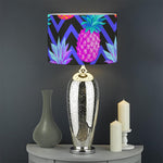 Neon EDM Zig Zag Pineapple Pattern Print Drum Lamp Shade