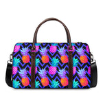 Neon EDM Zig Zag Pineapple Pattern Print Duffle Bag
