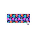 Neon EDM Zig Zag Pineapple Pattern Print Extended Mouse Pad