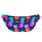 Neon EDM Zig Zag Pineapple Pattern Print Fanny Pack