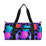 Neon EDM Zig Zag Pineapple Pattern Print Gym Bag