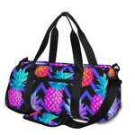 Neon EDM Zig Zag Pineapple Pattern Print Gym Bag
