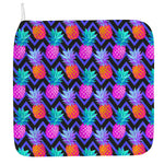 Neon EDM Zig Zag Pineapple Pattern Print Hand Towel