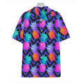 Neon EDM Zig Zag Pineapple Pattern Print Hawaiian Shirt