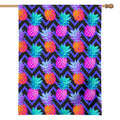 Neon EDM Zig Zag Pineapple Pattern Print House Flag