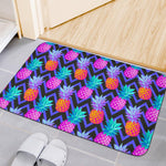 Neon EDM Zig Zag Pineapple Pattern Print Indoor Door Mat