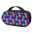 Neon EDM Zig Zag Pineapple Pattern Print Portable Cooler Travel Case