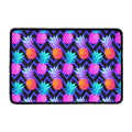 Neon EDM Zig Zag Pineapple Pattern Print Kitchen Mat