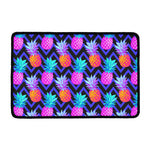 Neon EDM Zig Zag Pineapple Pattern Print Kitchen Mat