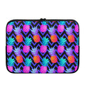 Neon EDM Zig Zag Pineapple Pattern Print Laptop Sleeve