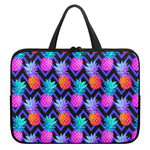 Neon EDM Zig Zag Pineapple Pattern Print Laptop Sleeve With Handle