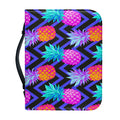 Neon EDM Zig Zag Pineapple Pattern Print Leather Bible Cover