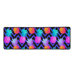 Neon EDM Zig Zag Pineapple Pattern Print Long Kitchen Mat