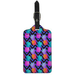 Neon EDM Zig Zag Pineapple Pattern Print Luggage Tag