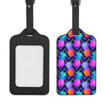 Neon EDM Zig Zag Pineapple Pattern Print Luggage Tag