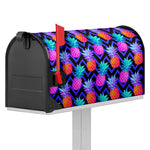 Neon EDM Zig Zag Pineapple Pattern Print Mailbox Cover