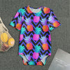 Neon EDM Zig Zag Pineapple Pattern Print Men's Bodysuit