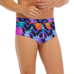 Neon EDM Zig Zag Pineapple Pattern Print Men's Briefs
