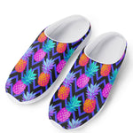 Neon EDM Zig Zag Pineapple Pattern Print Mesh Casual Shoes
