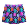 Neon EDM Zig Zag Pineapple Pattern Print Mesh Shorts