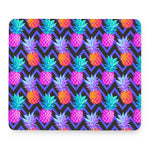 Neon EDM Zig Zag Pineapple Pattern Print Mouse Pad