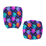 Neon EDM Zig Zag Pineapple Pattern Print Office Chair Cover