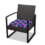 Neon EDM Zig Zag Pineapple Pattern Print Outdoor Seat Cushion Cover