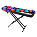 Neon EDM Zig Zag Pineapple Pattern Print Piano Keyboard Cover