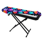 Neon EDM Zig Zag Pineapple Pattern Print Piano Keyboard Cover