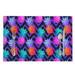 Neon EDM Zig Zag Pineapple Pattern Print Placemat