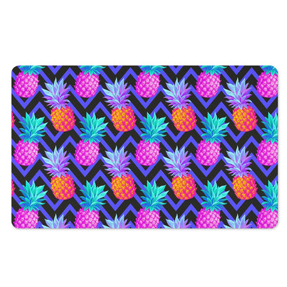 Neon EDM Zig Zag Pineapple Pattern Print Polyester Doormat
