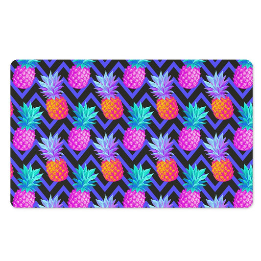 Neon EDM Zig Zag Pineapple Pattern Print Polyester Doormat
