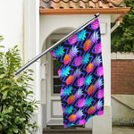 Neon EDM Zig Zag Pineapple Pattern Print Polyester Flag