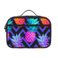 Neon EDM Zig Zag Pineapple Pattern Print Portable Lunch Bag
