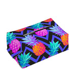 Neon EDM Zig Zag Pineapple Pattern Print Rectangle Tissue Box Cover