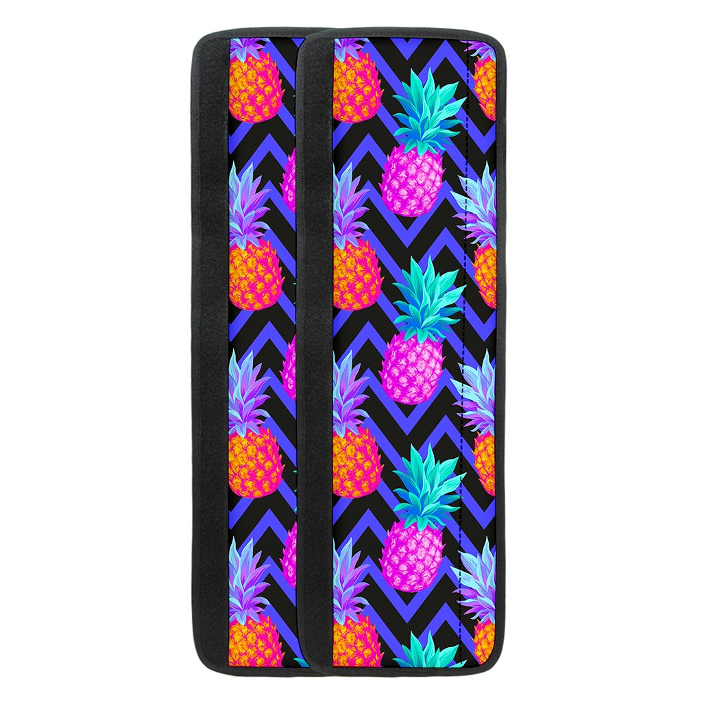 Neon EDM Zig Zag Pineapple Pattern Print Refrigerator Handle Covers