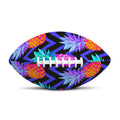 Neon EDM Zig Zag Pineapple Pattern Print Rugby Ball