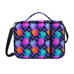 Neon EDM Zig Zag Pineapple Pattern Print Shoulder Strap Bible Bag
