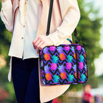 Neon EDM Zig Zag Pineapple Pattern Print Shoulder Strap Bible Bag