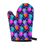 Neon EDM Zig Zag Pineapple Pattern Print Single Oven Mitt