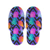 Neon EDM Zig Zag Pineapple Pattern Print Slippers